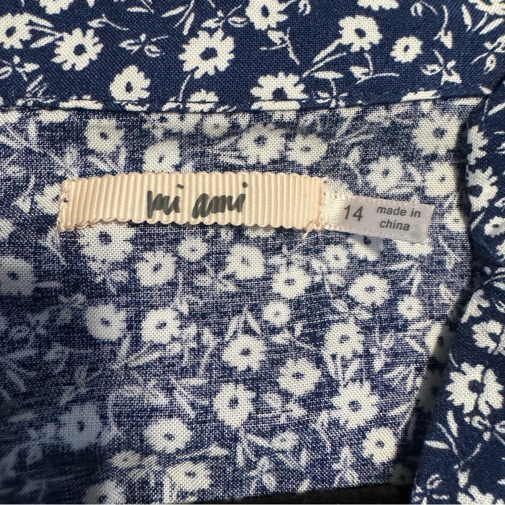 Mi Ami Floral Blue Kids Dress - Picture 4 of 6
